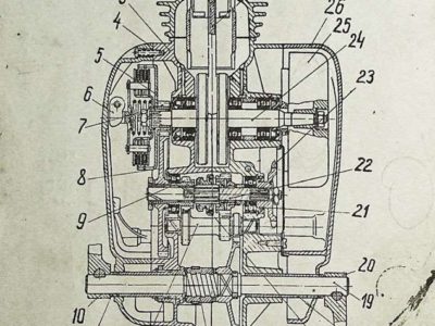 Мопедный двигатель Š-50. Техническое описание