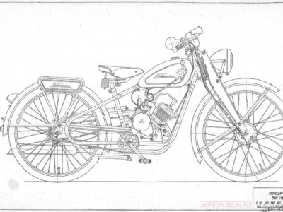 Мотоцикл К1Б. Чертежи узлов и деталей.