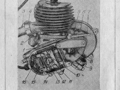 Велосипедный двигатель Д4К. Техническое описание