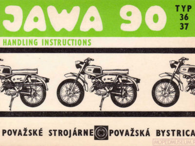 Jawa 90 typ 36, 37. Handling instructions