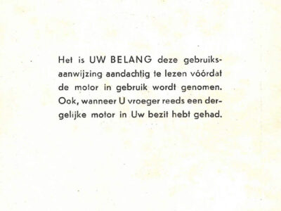 JLO-motor Type F 48. Gebruiksaanwijzing