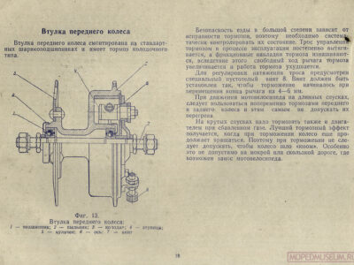 Мотовелосипед В-902. Краткая инструкция по уходу и эксплуатации