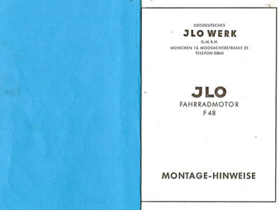 JLO Fahrradmotor F 48. Montage-Hinweise