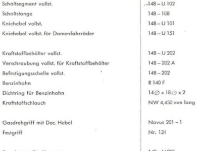 JLO Fahrradmotor F 48. Ersatzteilliste